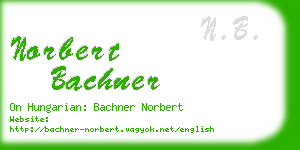 norbert bachner business card